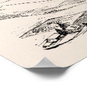 Kunsttekening van het vliegenpark vliegende auto v poster (Hoek)