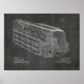 Kunsttekening van het vliegtuig van 1903 poster (Voorkant)