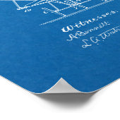 Kunsttekening van het vliegtuig van 1911 Kunstschi Poster (Hoek)