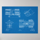 Kunsttekening van het vliegtuig van 1911 Kunstschi Poster (Voorkant)