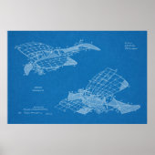 Kunsttekening van het vliegtuig van het vliegtuig  poster (Voorkant)
