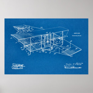 Kunsttekening van het vliegtuig van het vliegtuig  poster