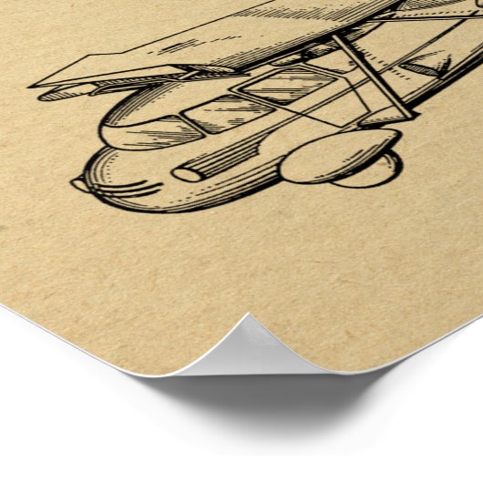 Kunsttekening van vliegende vliegtuigen van 1949 poster (Hoek)