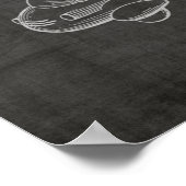 Kunsttekening van vliegende vliegtuigen van 1949 poster (Hoek)