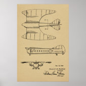 Kunsttekening van vliegtuigpatenten voor passagier poster (Voorkant)