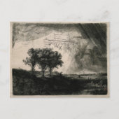 kunsttekening vliegmachine briefkaart (Voorkant)