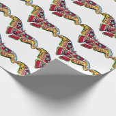 Kunsttekening vlinder cadeaupapier (Hoek)