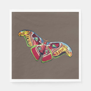 Kunsttekening vlinder servet