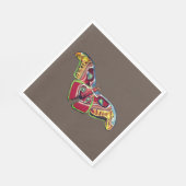 Kunsttekening vlinder servet (Hoek)