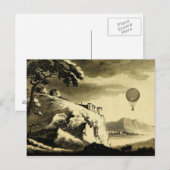 Kunsttekening  warmloperballon briefkaart (Voorkant / Achterkant)