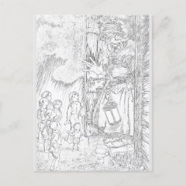 Kunsttekenkleur van het Huis | BRIEFKAART