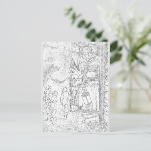 Kunsttekenkleur van het Huis | BRIEFKAART (Staand voorkant)