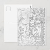 Kunsttekenkleur van het Huis | BRIEFKAART (Voorkant / Achterkant)