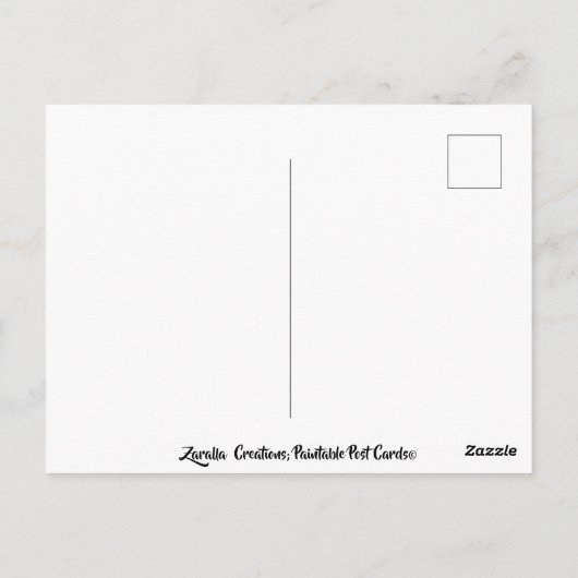 Kunsttekenkleur van het Huis | BRIEFKAART (Achterkant)