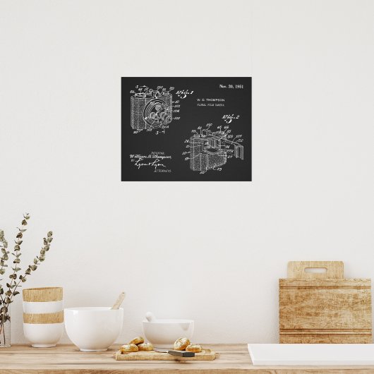 Kunsttekentekening 1951 meervoudig camera poster (Keuken)