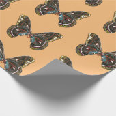 Kunsttekentekening exotische Butterfy Cadeaupapier (Hoek)