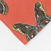 Kunsttekentekening exotische Butterfy Fleece Deken (Hoek)