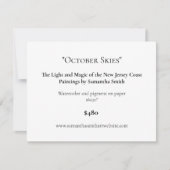  kunsttentoonstelling Display Kaarten Labels (Voorkant)