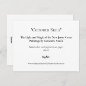 kunsttentoonstelling Display Kaarten Labels (Voorkant / Achterkant)