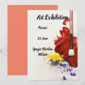 Kunsttentoonstelling Feestdagenkaart (Voorkant / Achterkant)