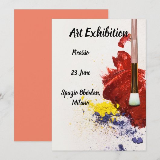 Kunsttentoonstelling Feestdagenkaart (Voorkant / Achterkant)