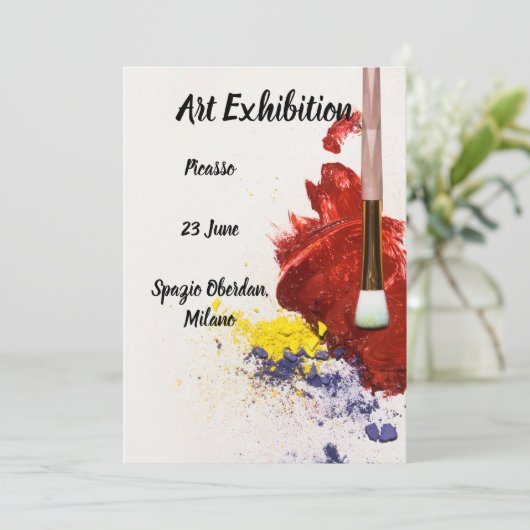 Kunsttentoonstelling Feestdagenkaart (Staand voorkant)