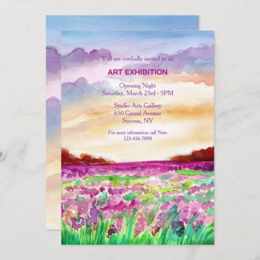 Kunsttentoonstelling Kaart (Voorkant / Achterkant)