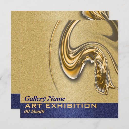 Kunsttentoonstelling show openen kaart (Voorkant / Achterkant)