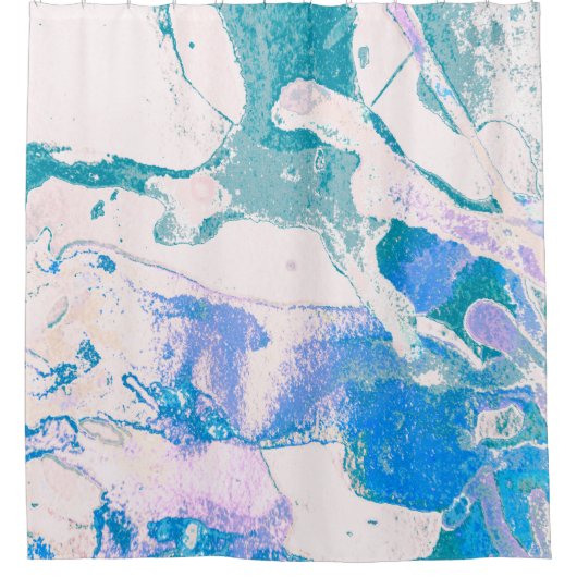 Kunsttextiel. Heldere Violet Border. Violet Art Douchegordijn (Voorkant)