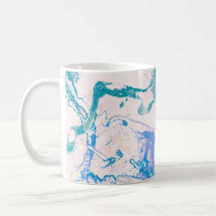 Kunsttextiel. Heldere Violet Border. Violet Art Koffiemok