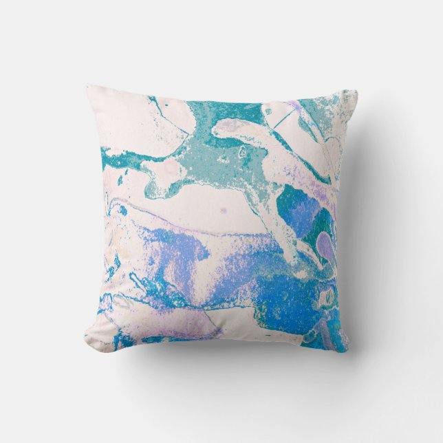 Kunsttextiel. Heldere Violet Border. Violet Art Kussen (Voorkant)