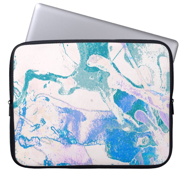 Kunsttextiel. Heldere Violet Border. Violet Art Laptop Sleeve (Voorkant)