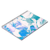 Kunsttextiel. Heldere Violet Border. Violet Art Notitieboek (Linkerzijde)