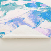 Kunsttextiel. Heldere Violet Border. Violet Art Sherpa Deken (3/4)