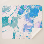 Kunsttextiel. Heldere Violet Border. Violet Art Sherpa Deken (Voorkant (horizontaal))