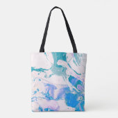 Kunsttextiel. Heldere Violet Border. Violet Art Tote Bag (Achterkant)