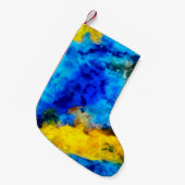 Kunsttextuur, creatieve olieachtergrond, gestript  kleine kerstsok (Voorkant (Hangend))