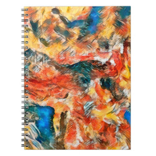 Kunsttextuur. Pictoriële illustraties. Creative mo Notitieboek