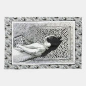 Kunsttheehanddoek met boekliefhebbers theedoek (Horizontaal)