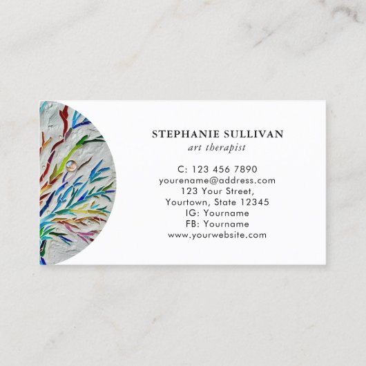 Kunsttherapeut Tree of Life Visitekaartje (Achterkant)