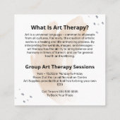 Kunsttherapietherapie Abstract Vierkante Visitekaartje (Achterkant)