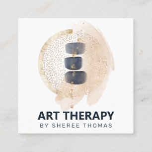 Kunsttherapietherapie Abstract Vierkante Visitekaartje