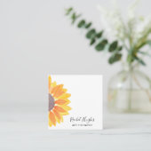 Kunsttherapist Floral Vierkante Visitekaartje (Staand voorkant)