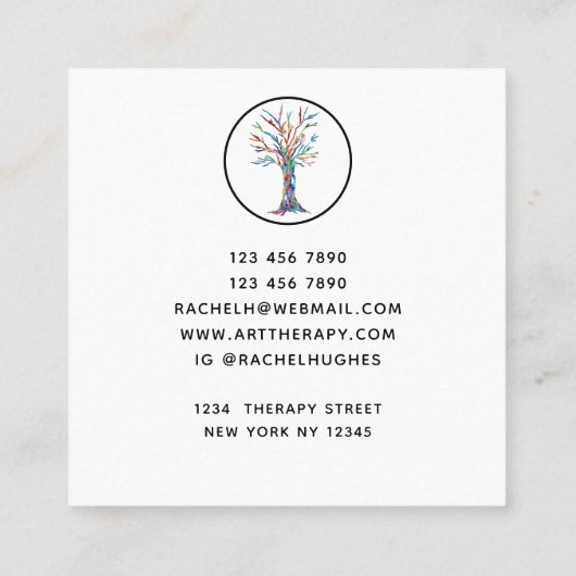 Kunsttherapistisch Visitekaartje (Achterkant)