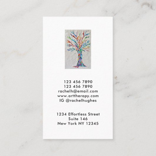 Kunsttherapistisch Visitekaartje (Achterkant)