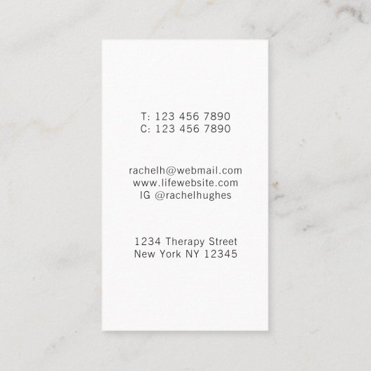 Kunsttherapistisch Visitekaartje (Achterkant)