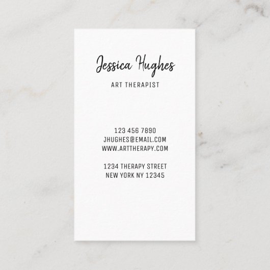 Kunsttherapistisch Visitekaartje (Achterkant)