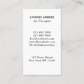 Kunsttherapistische regenboogkleurige boom visitekaartje (Achterkant)