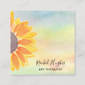 Kunsttherapistische Waterverf Vierkante Visitekaartje (Voorkant)