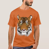 Kunsttijger print Wildlife tijger sinaasappel T-shirt (Voorkant)